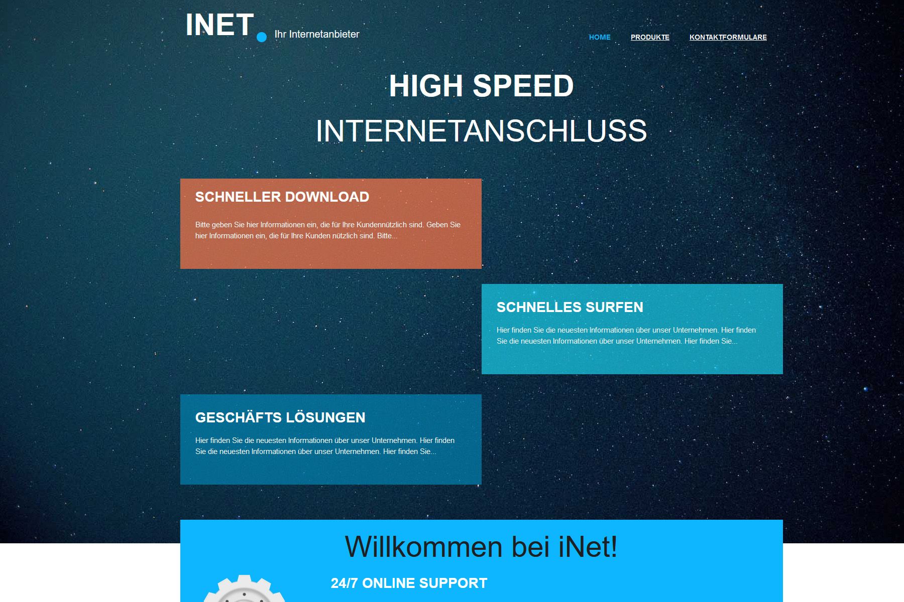 Webbuilder-Vorlage von Green für Internet und IT Business