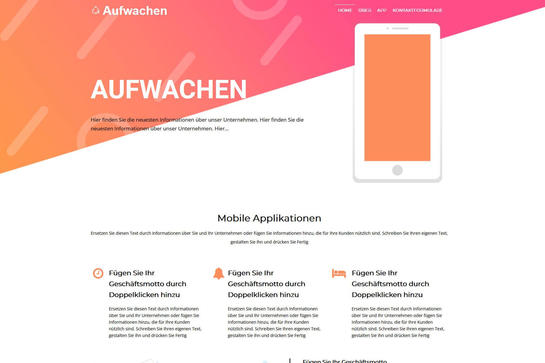 Webbuilder-Vorlage von Green für verschiedene Einsatzbereiche