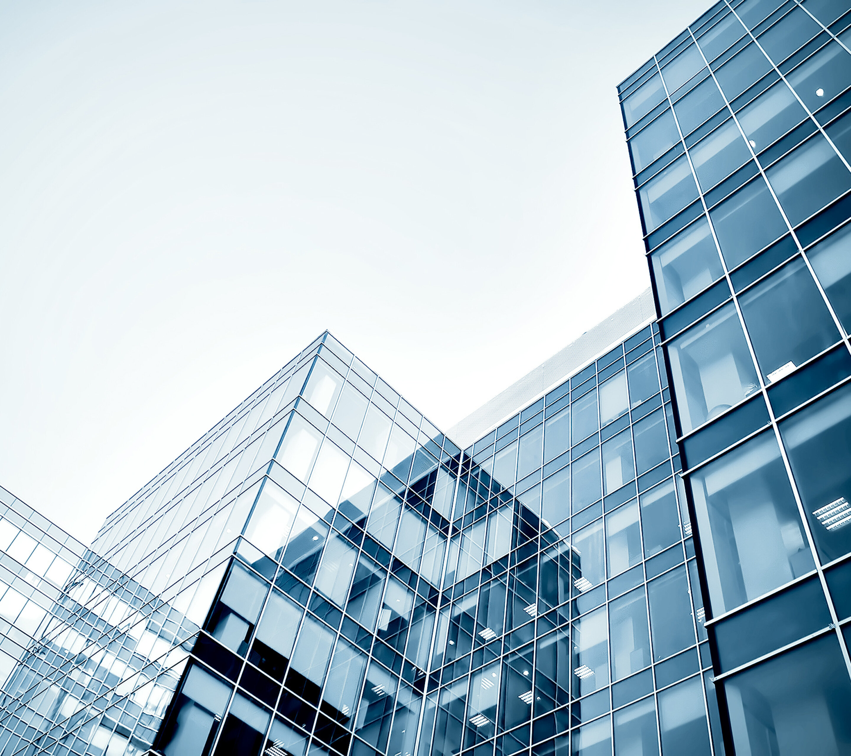 Business offices in glas building